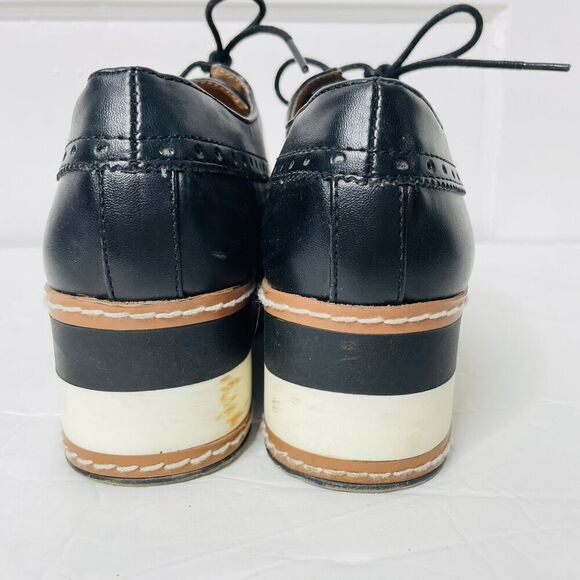Steve Madden 2" Platform Oxfords 6.5M Colorblock Retro 50s Style Greco Chunky - Picture 6 of 10